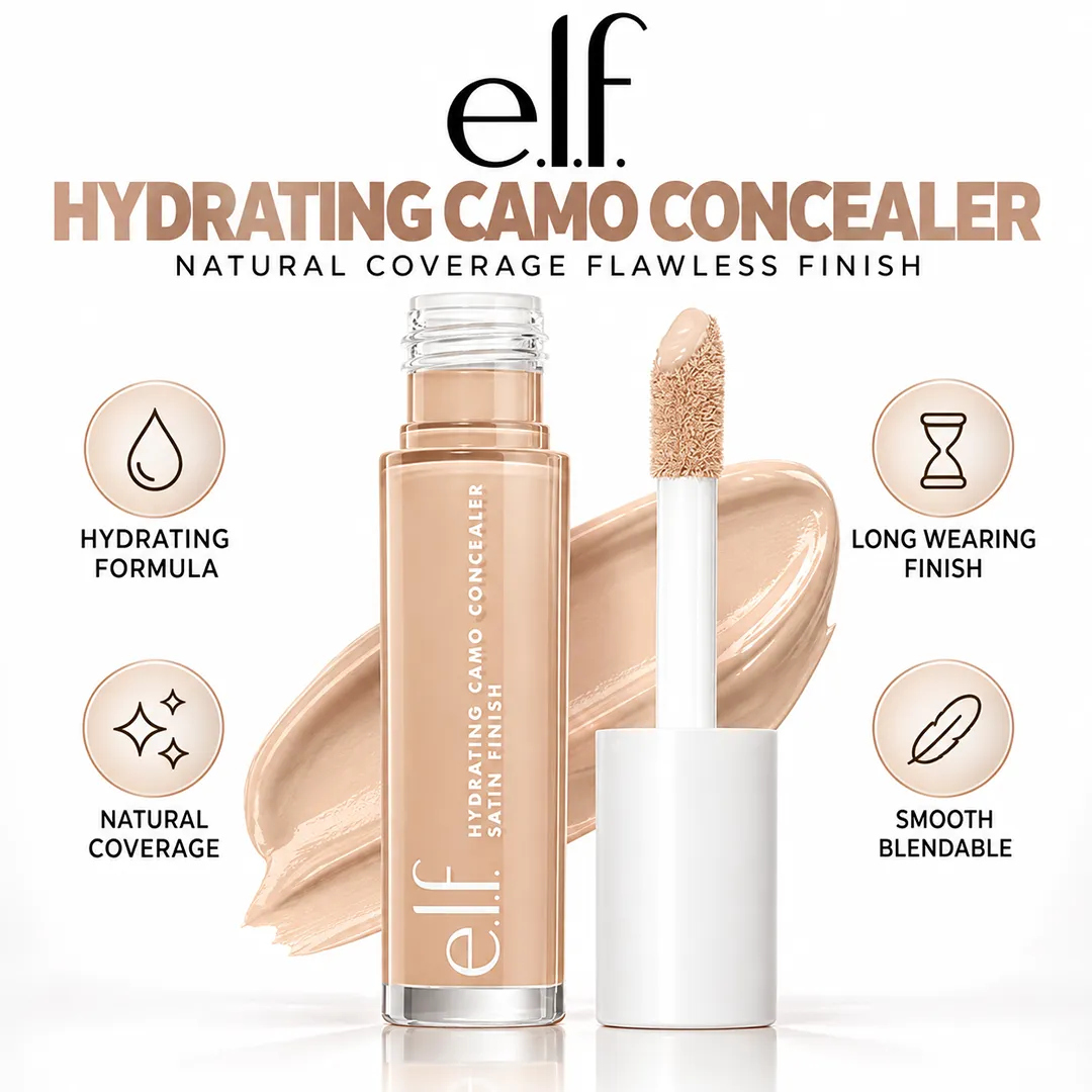ELF HYDRATING CAMO CONCEALER 6ML FAIR ROSE