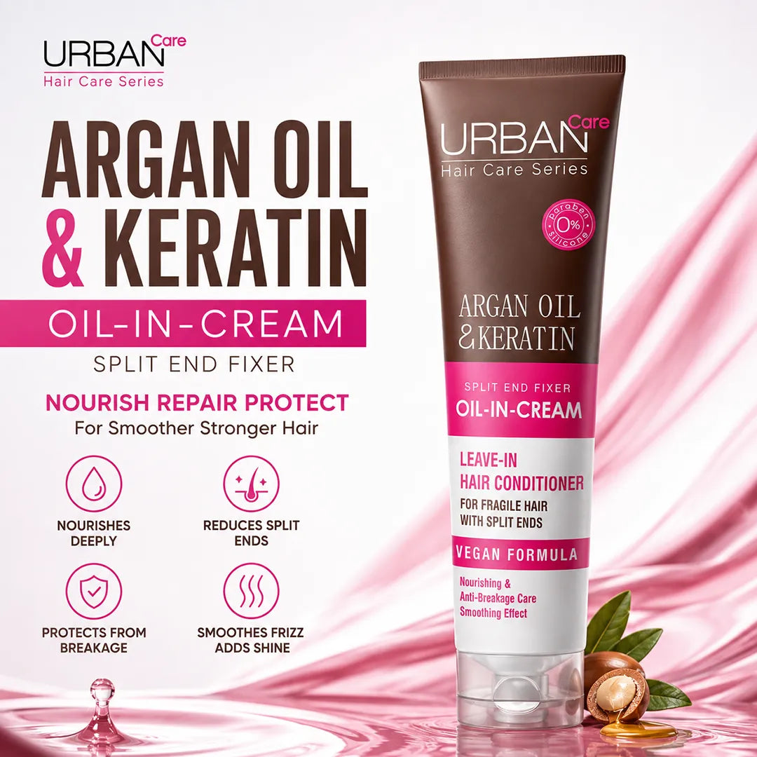 URBAN CARE ARGAN OIL & KERATIN OIL IN CREAM 150ML