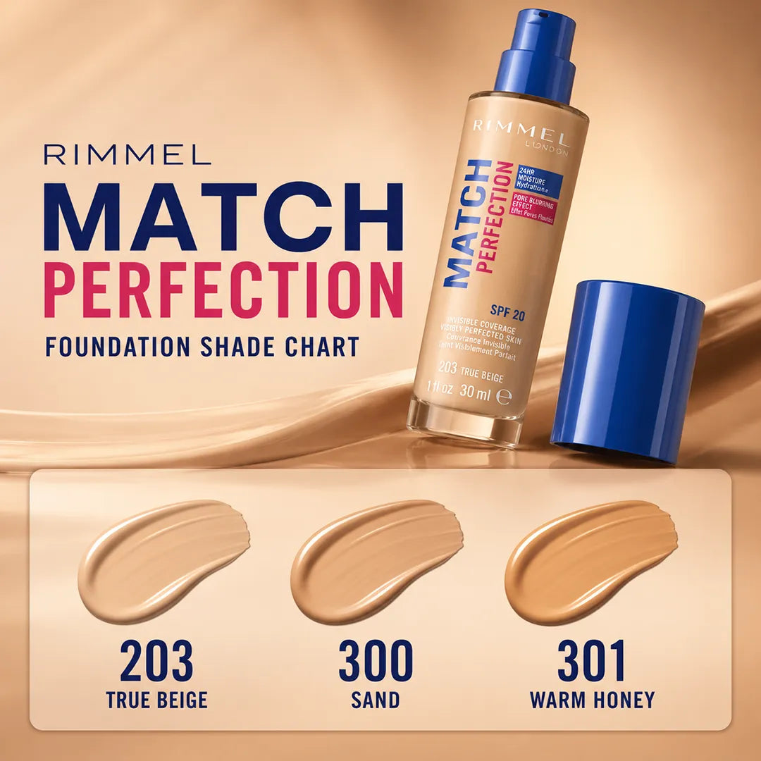 RIMMEL FOUNDATION MATCH PERFECTION