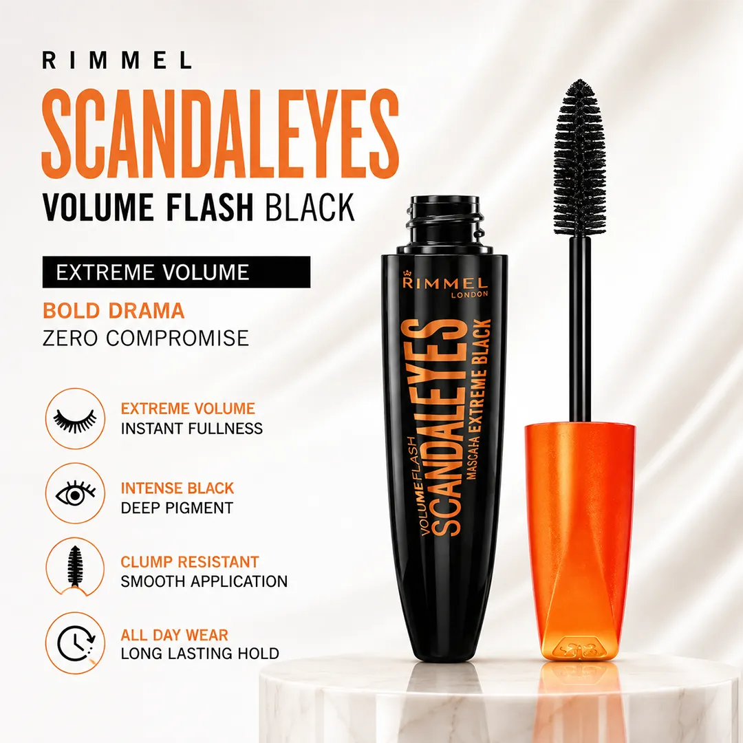 RIMMEL MASCARA SCANDAL EYES VOLUME FLASH BLACK