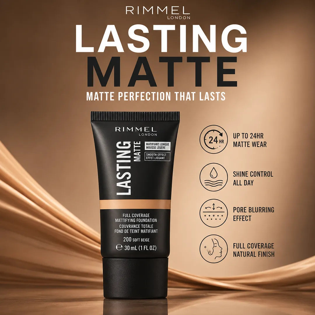 RIMMEL FOUNDATION LASTING MATTE