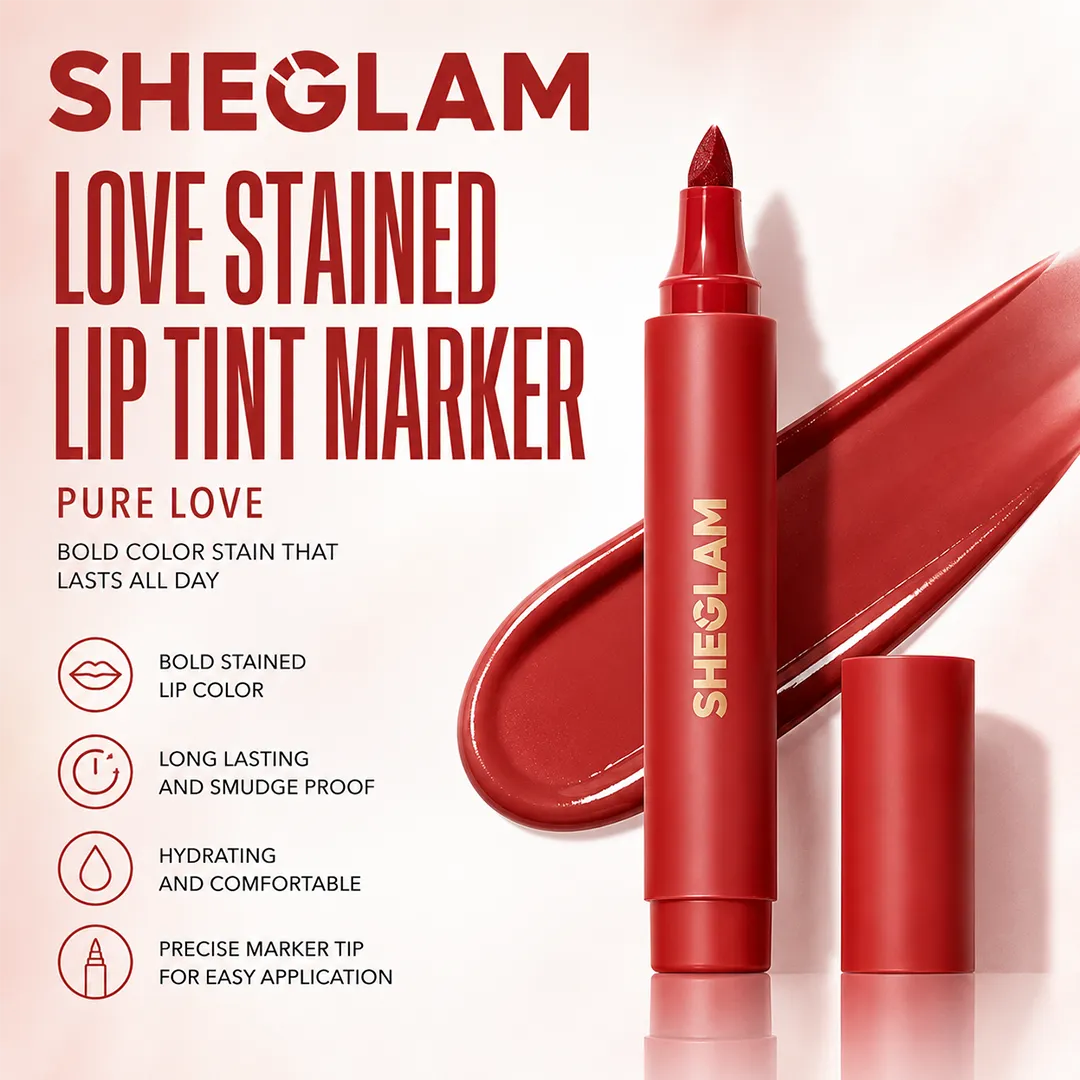SHEGLAM LOVE STAINED LIP TINT MARKER PURE LOVE