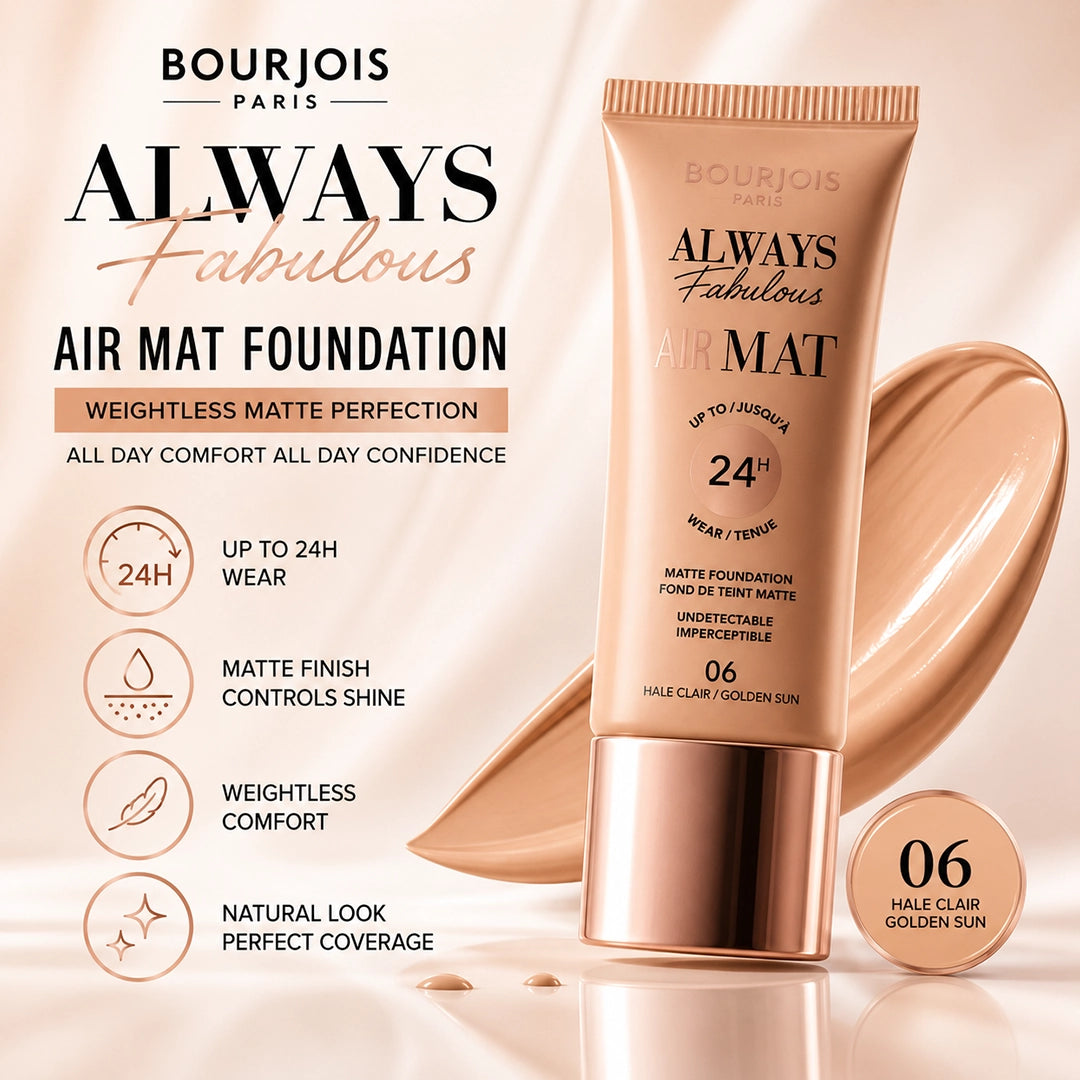 BOURJOIS ALWAYS FABULOUS AIR MAT FOUNDATION