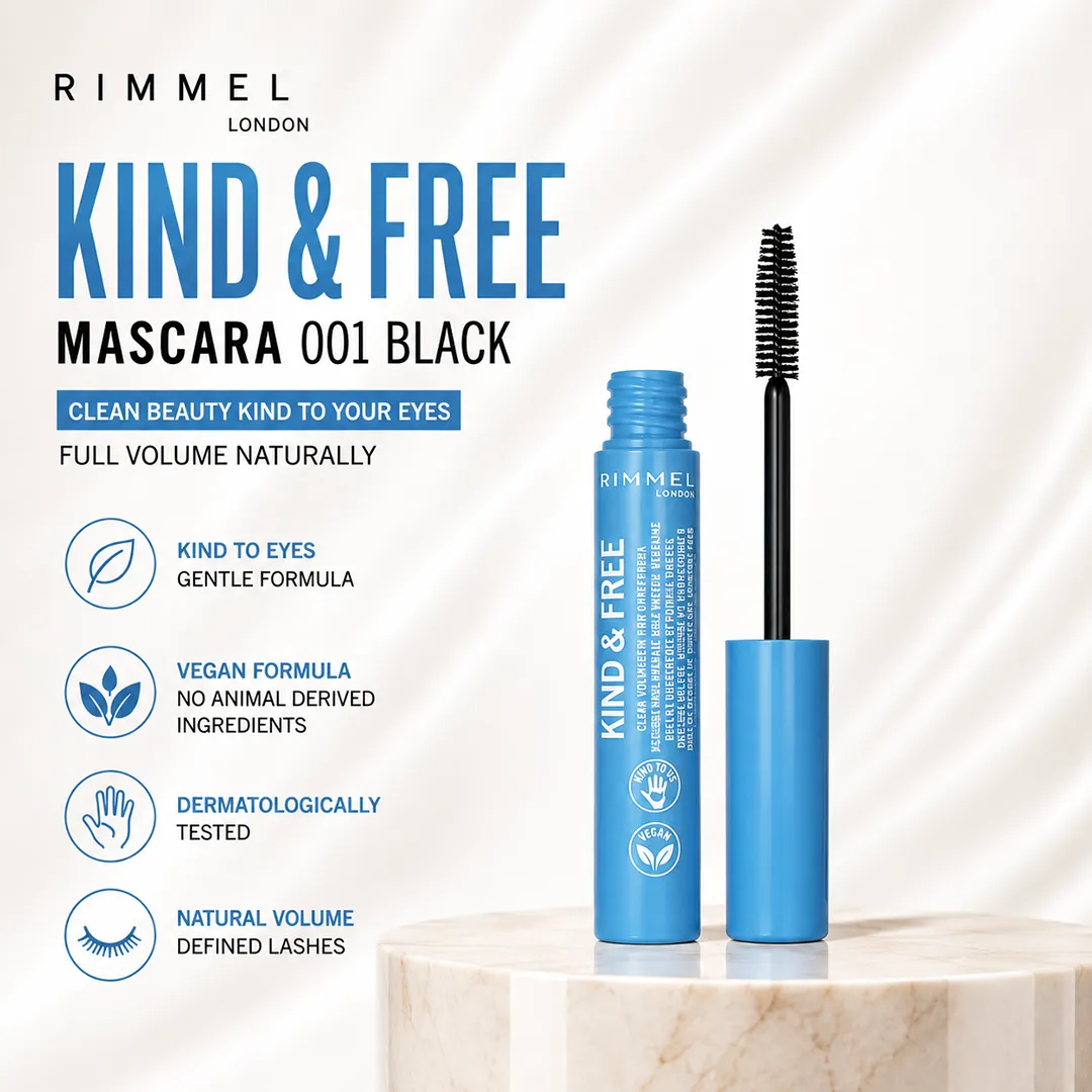 RIMMEL MASCARA KIND & FREE 001 BLACK