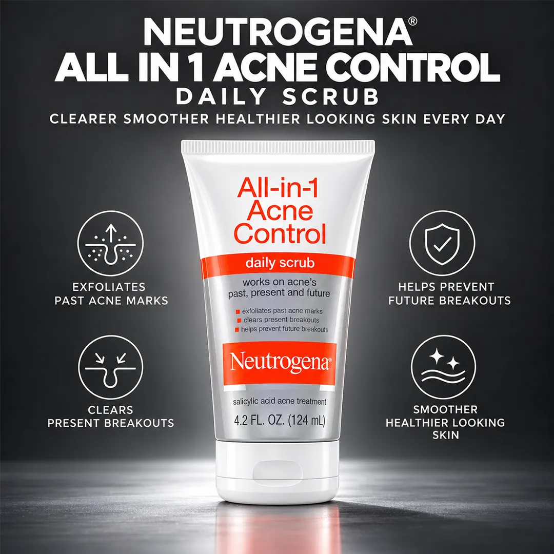 NEUTROGENA ACNE CONTROL DAILY SCRUB 125ML ALL IN ONE