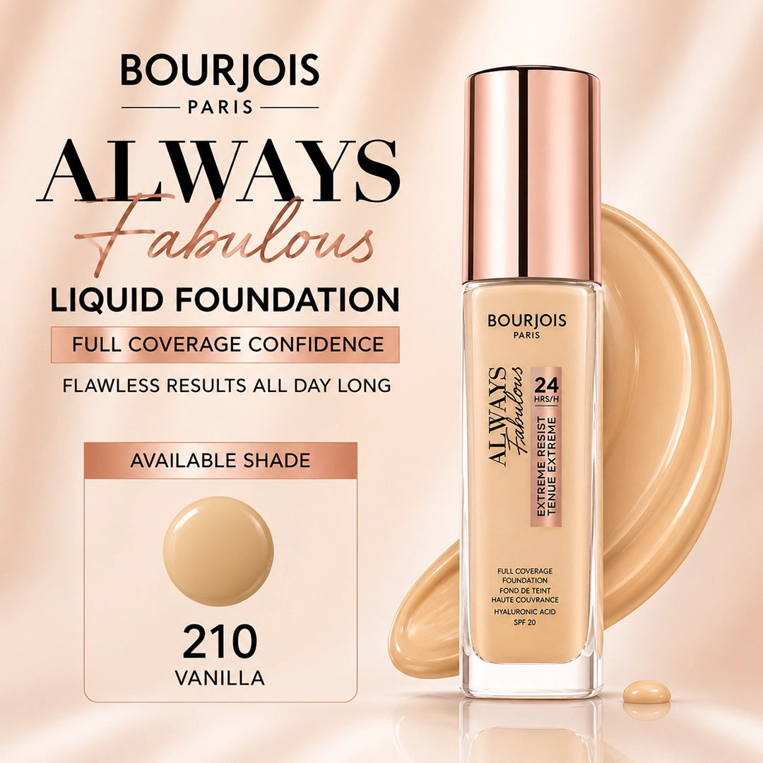 BOURJOIS ALWAYS FAB LIQUID 210 VANILLA