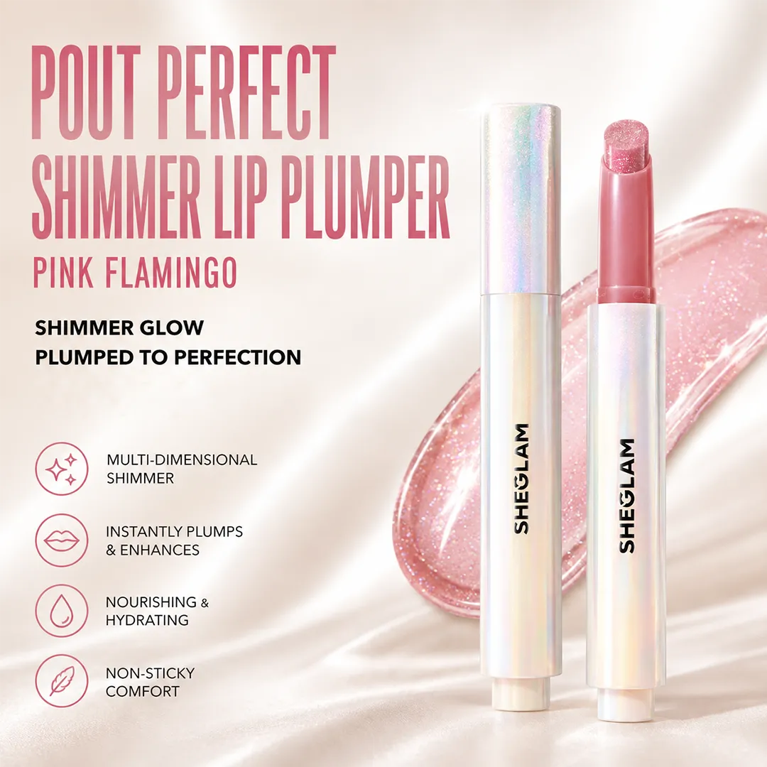 SHEGLAM POUT PERFECT SHIMMER LIP PLUMPER PINK FLAMINGO