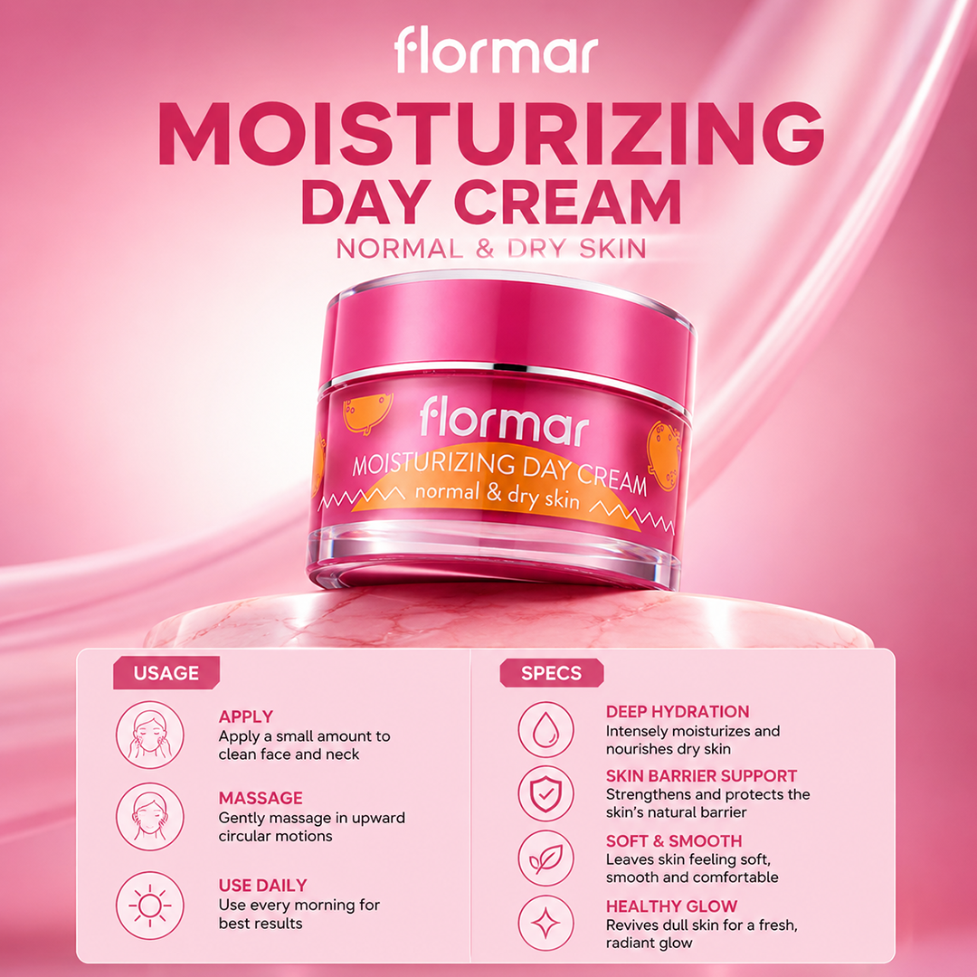 FLORMAR MOISTURIZING DAY CREAM NORMAL & DRY SKIN 50ML