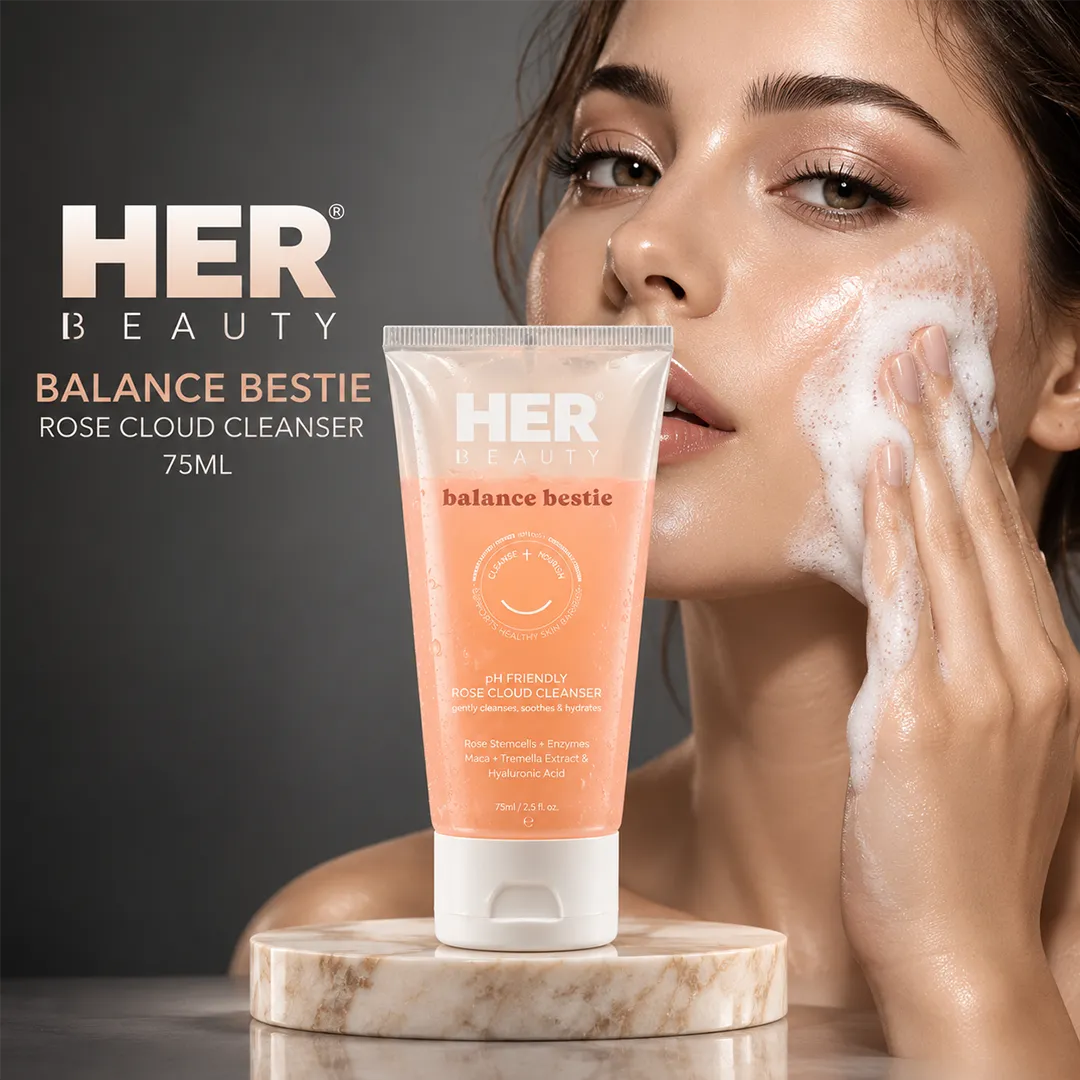 HER BEAUTY BALANCE BESTIE ROSE CLOUD CLEANSER 75ML