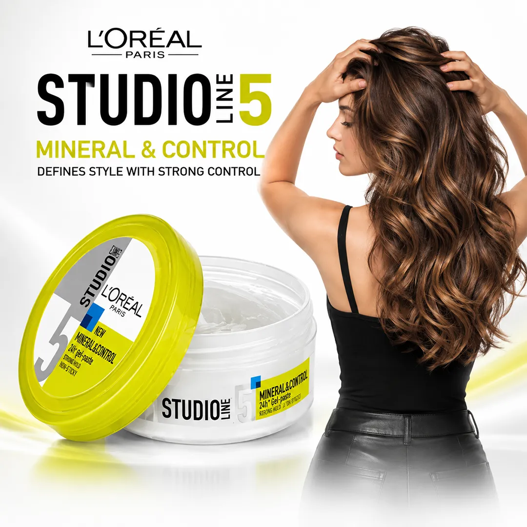 LOREAL STUDIO HAIR GEL PASTE 150ML MINERAL & CONTROL