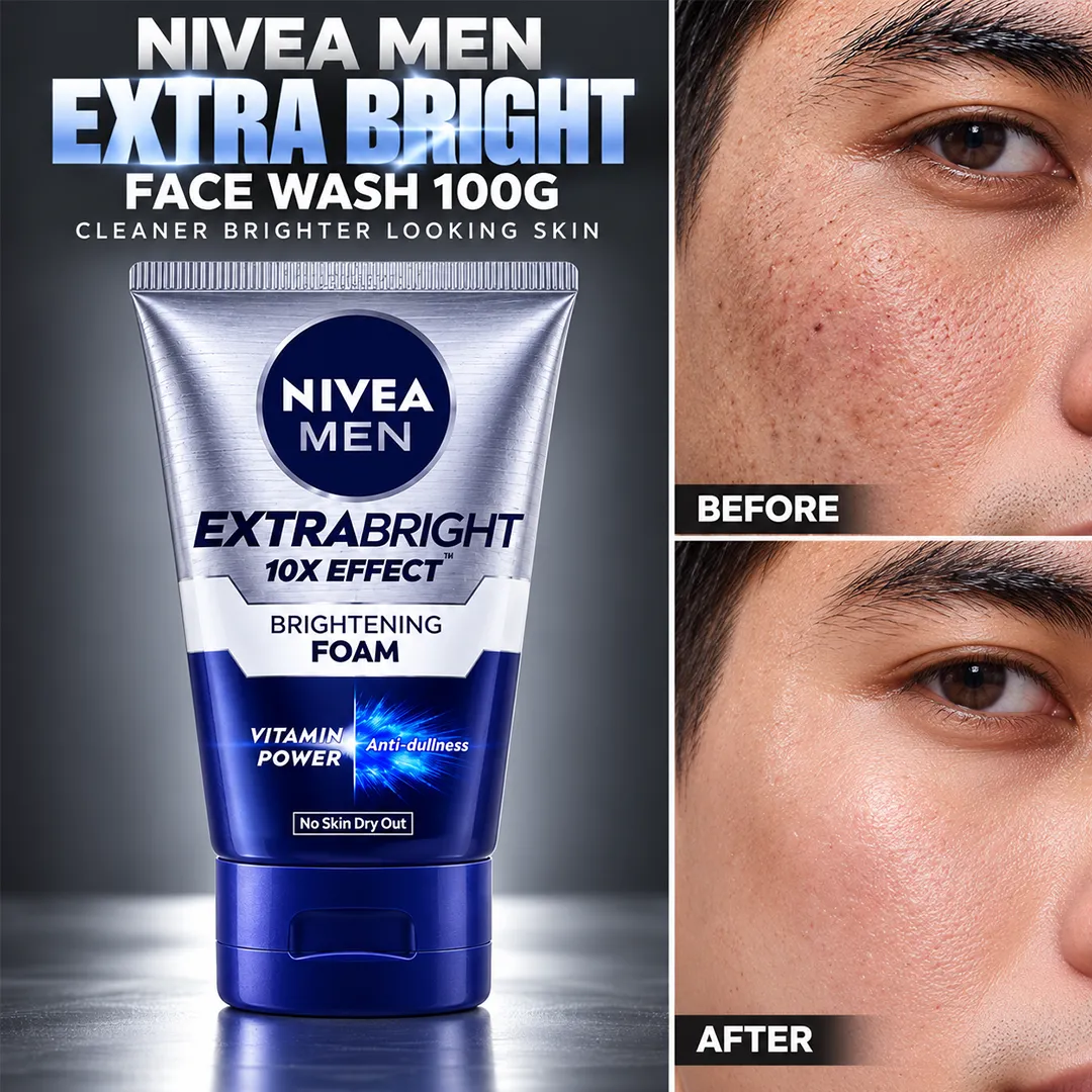 NIVEA MEN FACE WASH EXTRA BRIGHT 100G