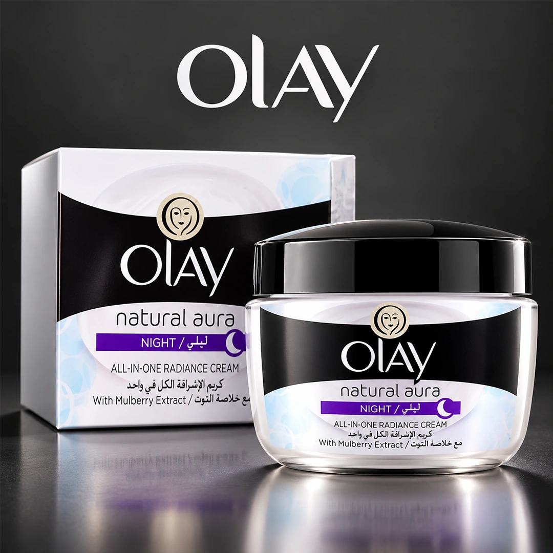 OLAY NATURAL WHITE AURA NIGHT CREAM 50GM.