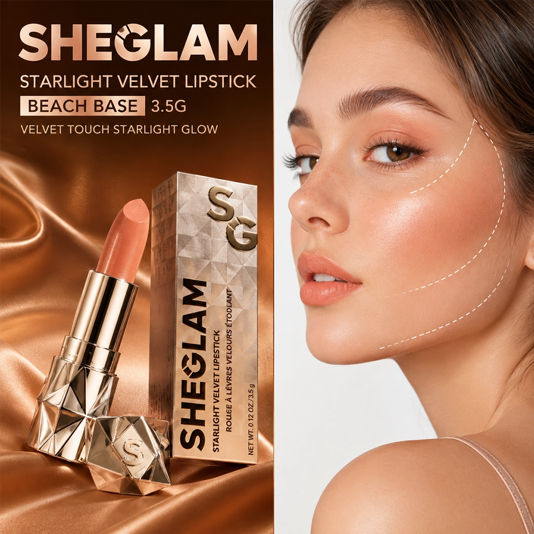 SHEGLAM STARLIGHT VELVET LIPSTICK 3.5G BEACH BASE