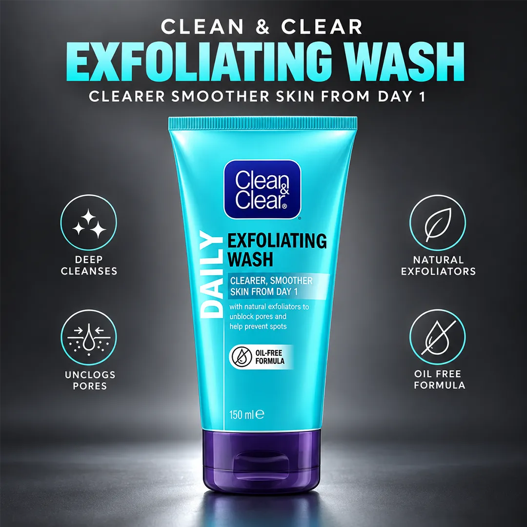 CLEAN CLEAR EXFOLIATING DAILY WASH 150ML