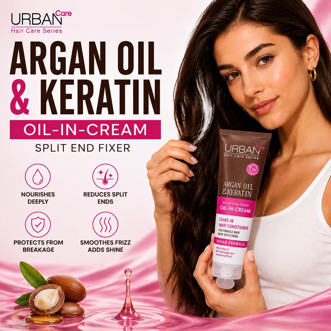 URBAN CARE ARGAN OIL & KERATIN OIL IN CREAM 150ML