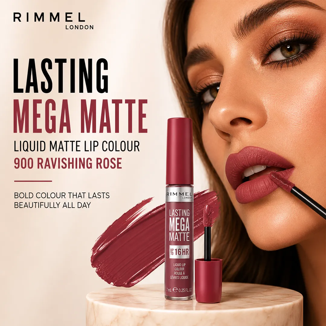 RIMMEL LIQUID MATTE LIP COLOUR 900 RAVISHING ROSE