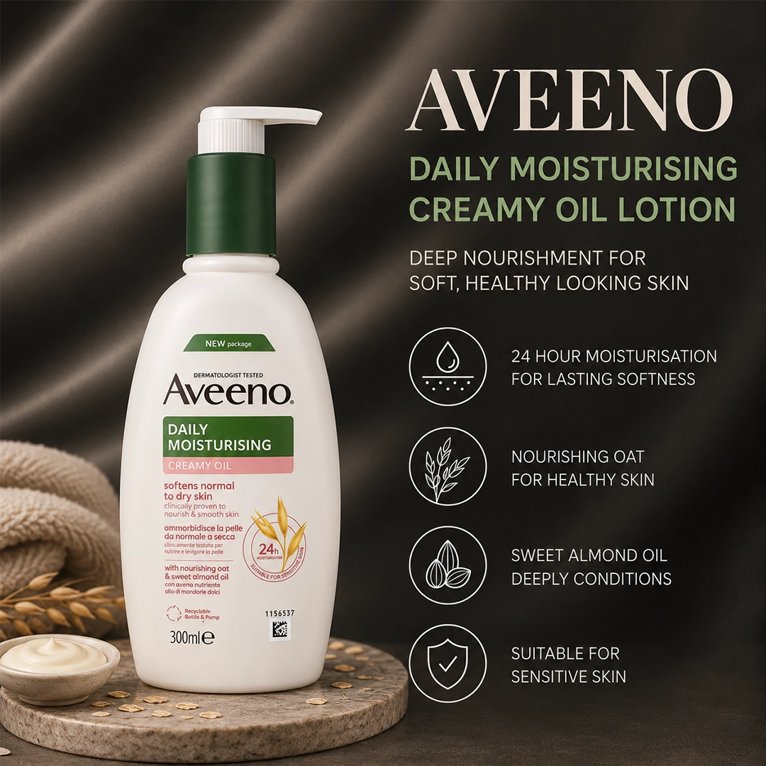 AVEENO BODY LOTION 300ML CREAMY OIL DAILY MOISTURIZING