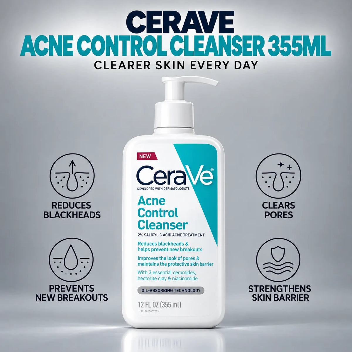 CERAVE ACNE CONTROL CLEANSER 355ML