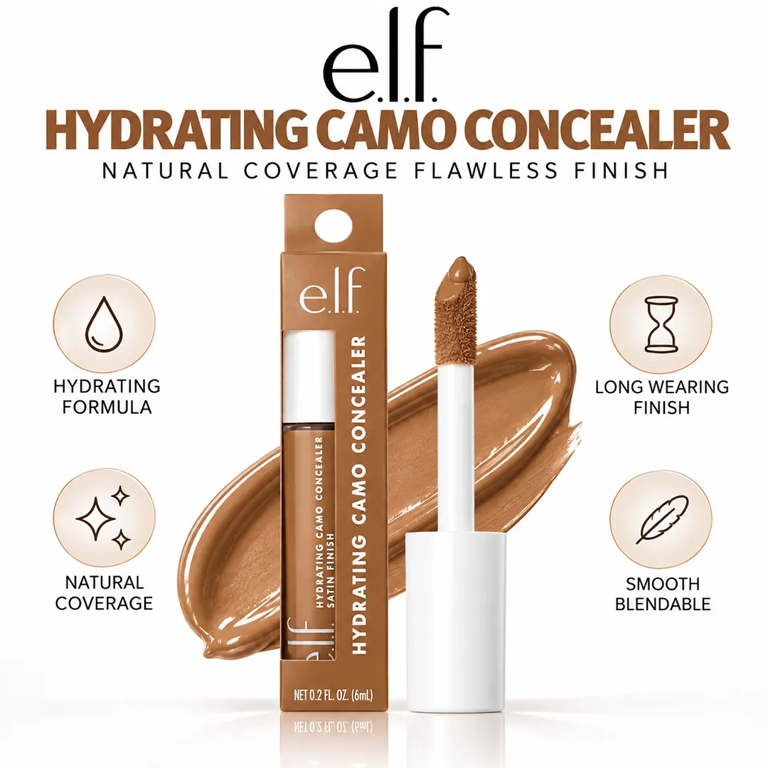 ELF HYDRATING CAMO CONCEALER 6ML DEEP OLIVE