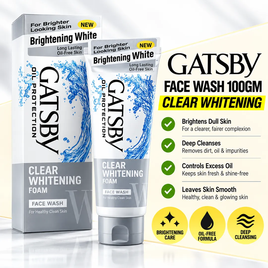 GATSBY FACE WASH 100GM CLEAR WHITENING