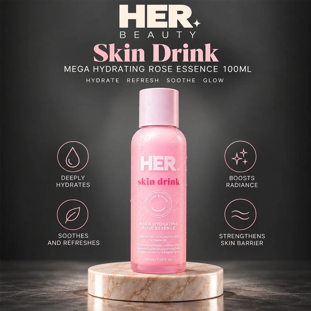 HER BEAUTY SKIN DRINK MEGA HYDRATING ROSE ESSENCE 100ML