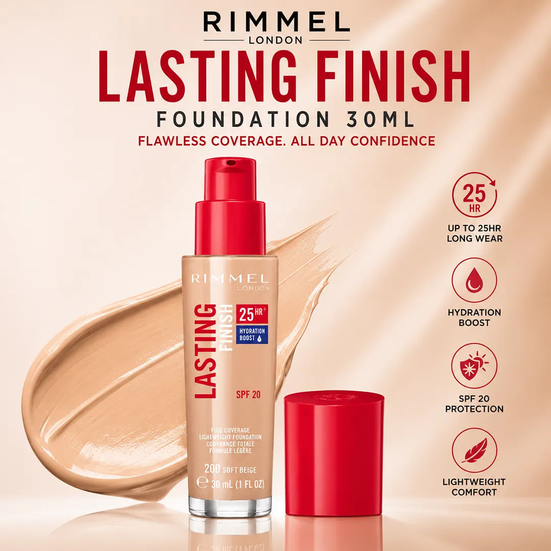 RIMMEL LASTING FINISH FOUNDATION 30ML