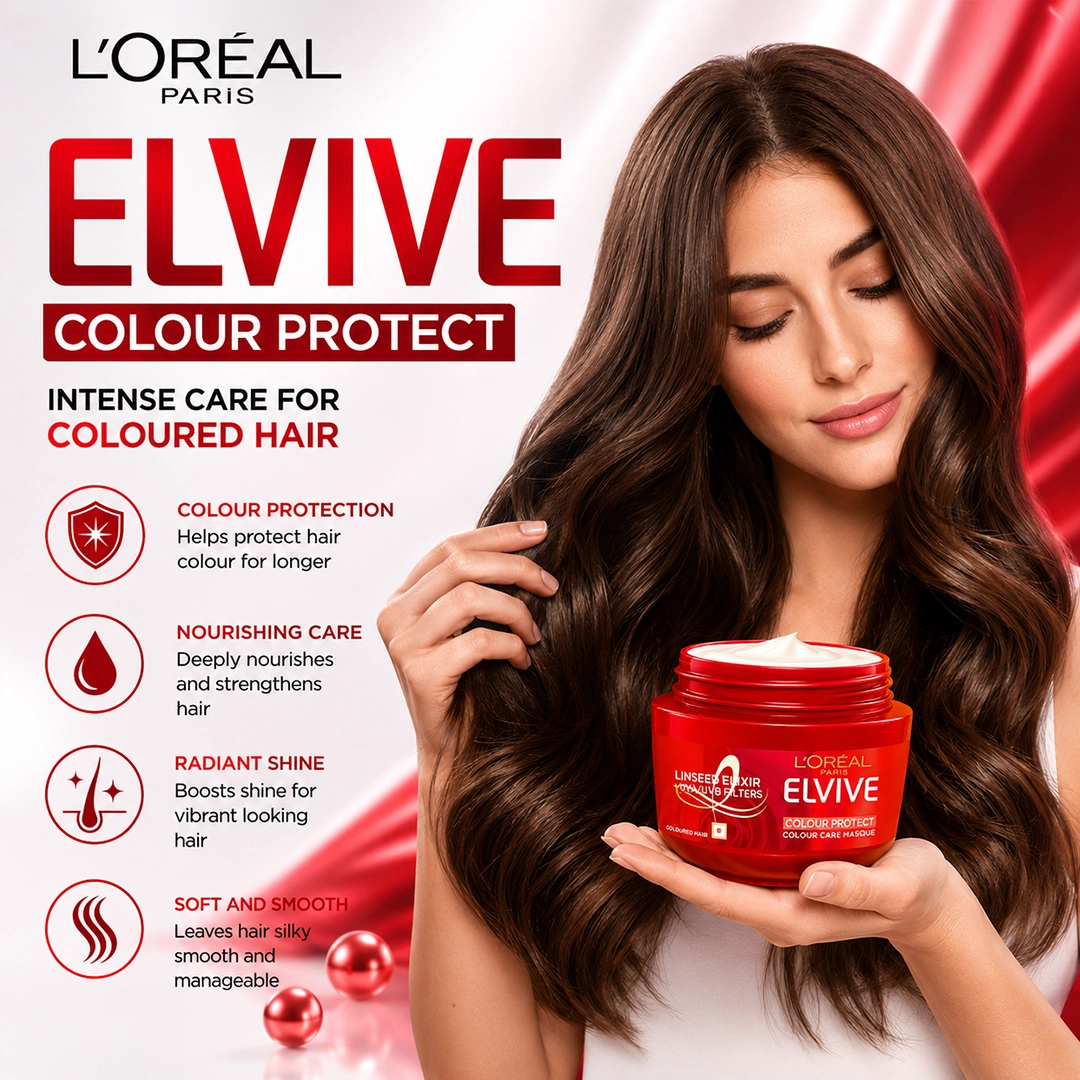 LOREAL UK ELVIVE HAIR MASK COLOUR PROTECT