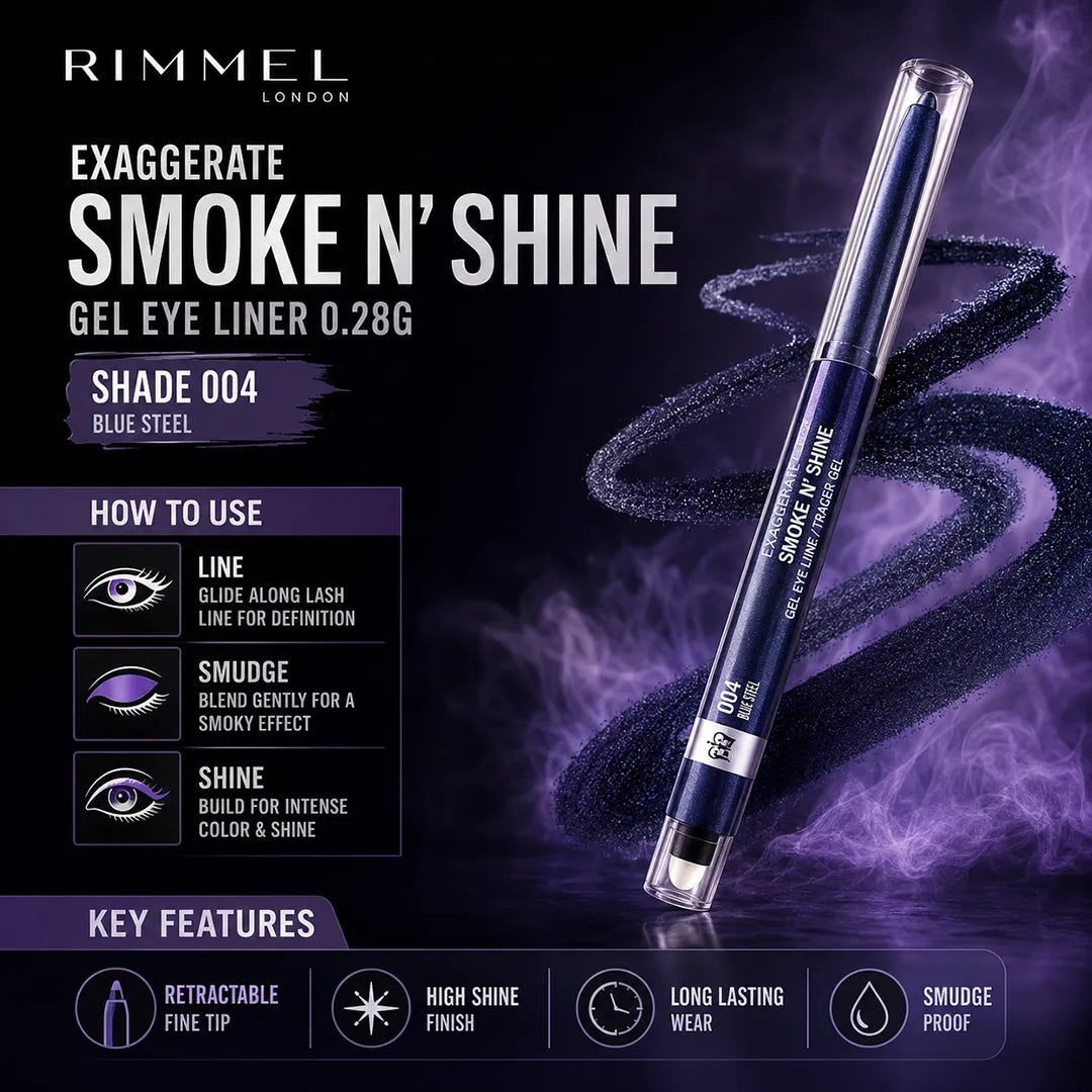 RIMMEL EXAGGERATE SMOKEN SHINE GEL EYE LINER 0.28G
