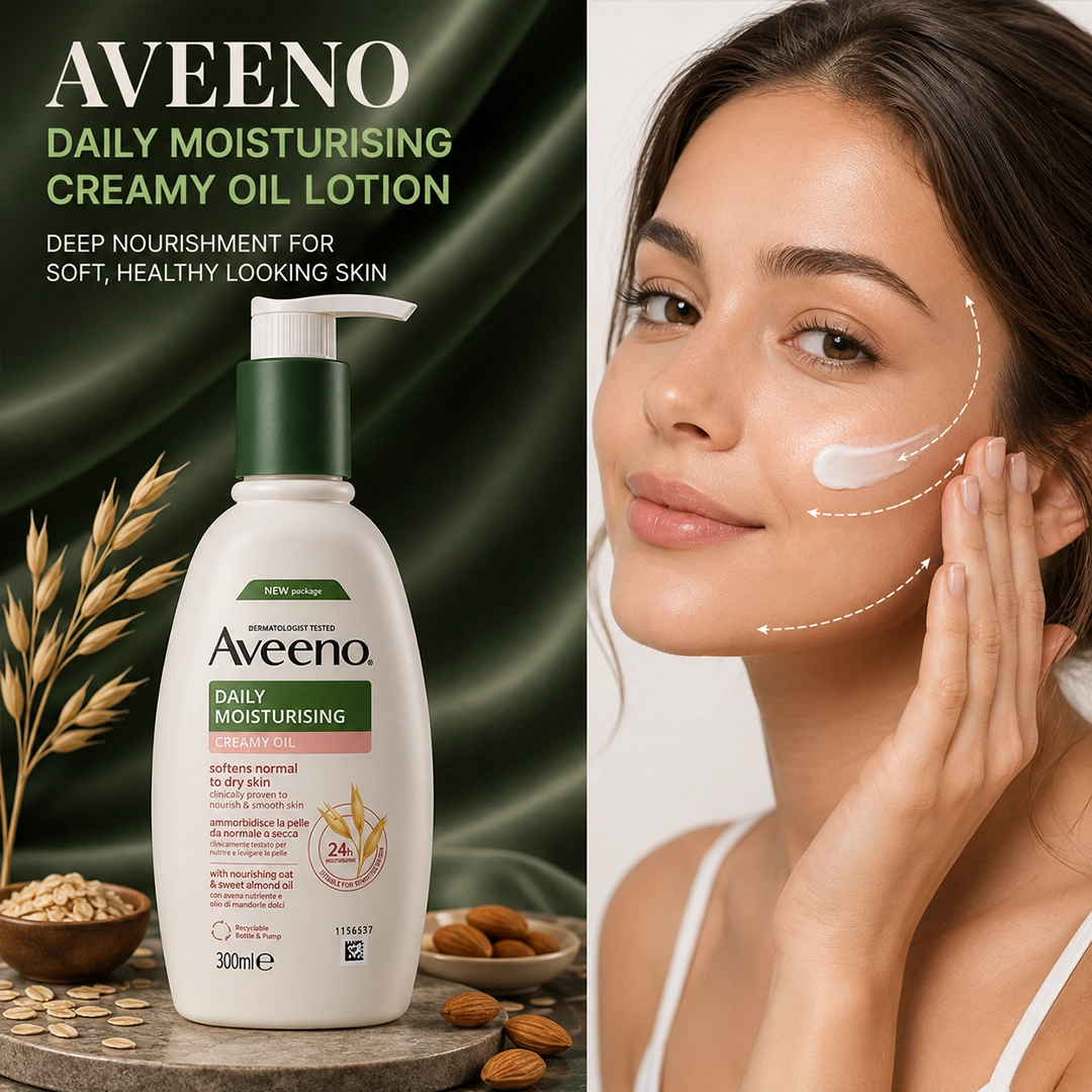 AVEENO BODY LOTION 300ML CREAMY OIL DAILY MOISTURIZING