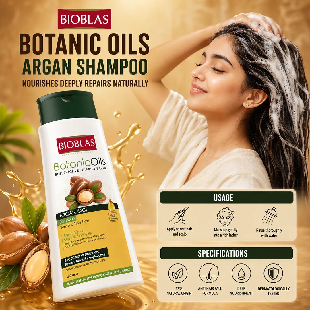 BIOBLAS SHAMPOO 360ML BOTANIC OILS ARGAN