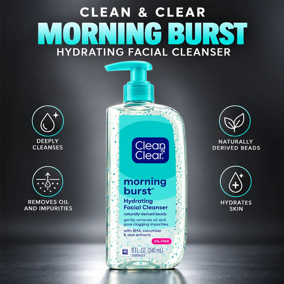 CLEAN CLEAR USA FACIAL CLEANSER MORNING BURST HYDRATING240ML