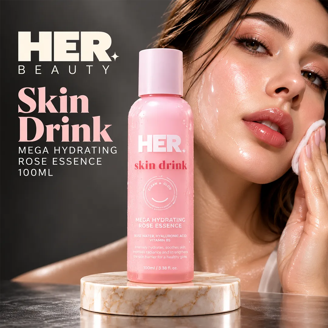 HER BEAUTY SKIN DRINK MEGA HYDRATING ROSE ESSENCE 100ML