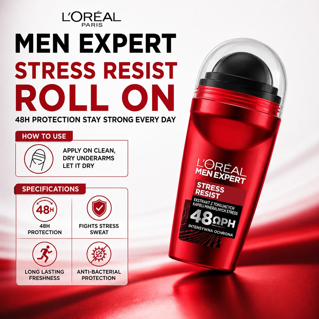 LOREAL MEN EXPERT ROLL ON 50ML STRESS RESIST