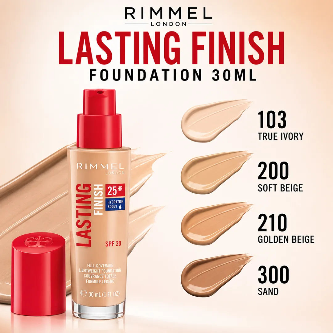 RIMMEL LASTING FINISH FOUNDATION 30ML