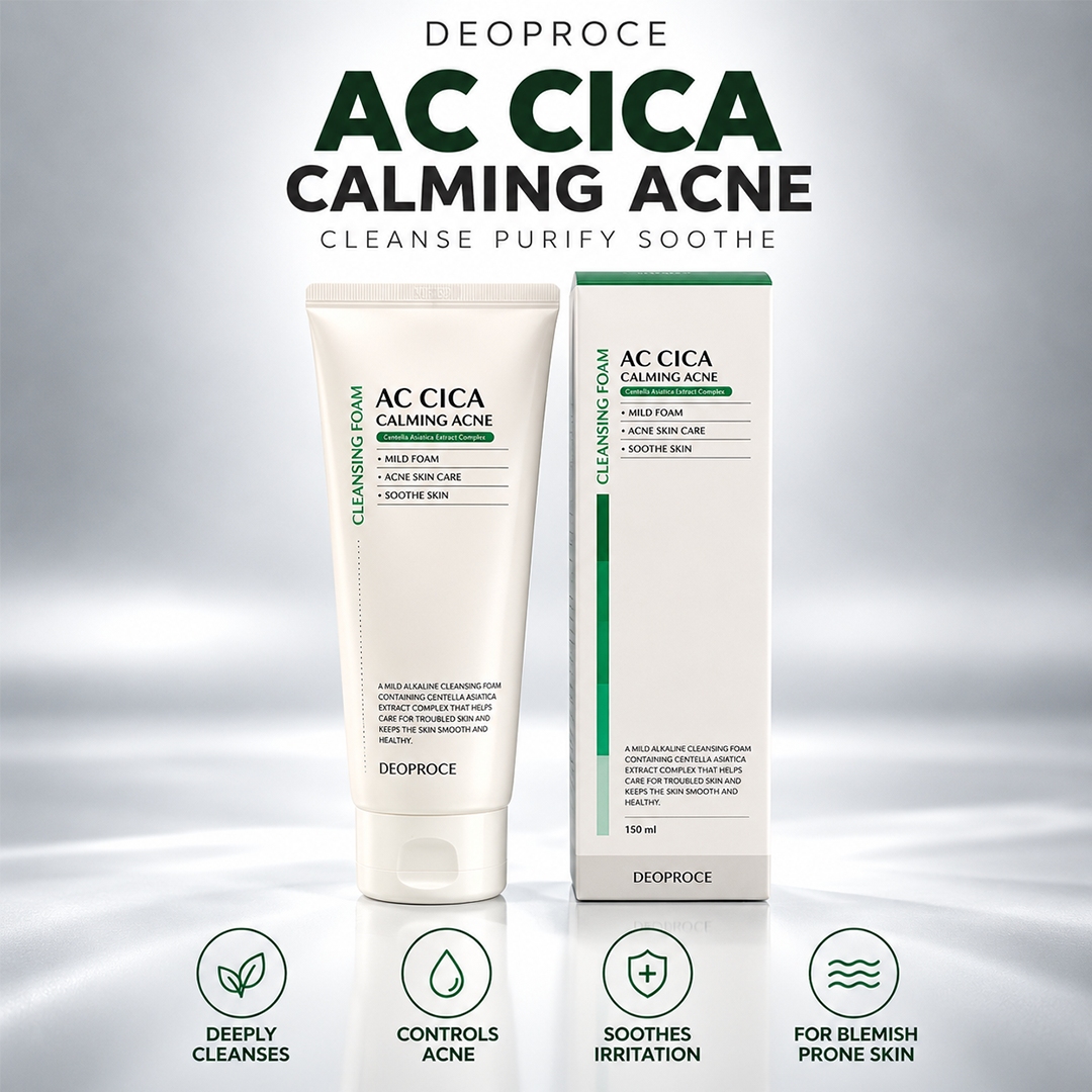 DEOPROCE AC CICA CALMING ACNE CLEANSING FOAM 150ML