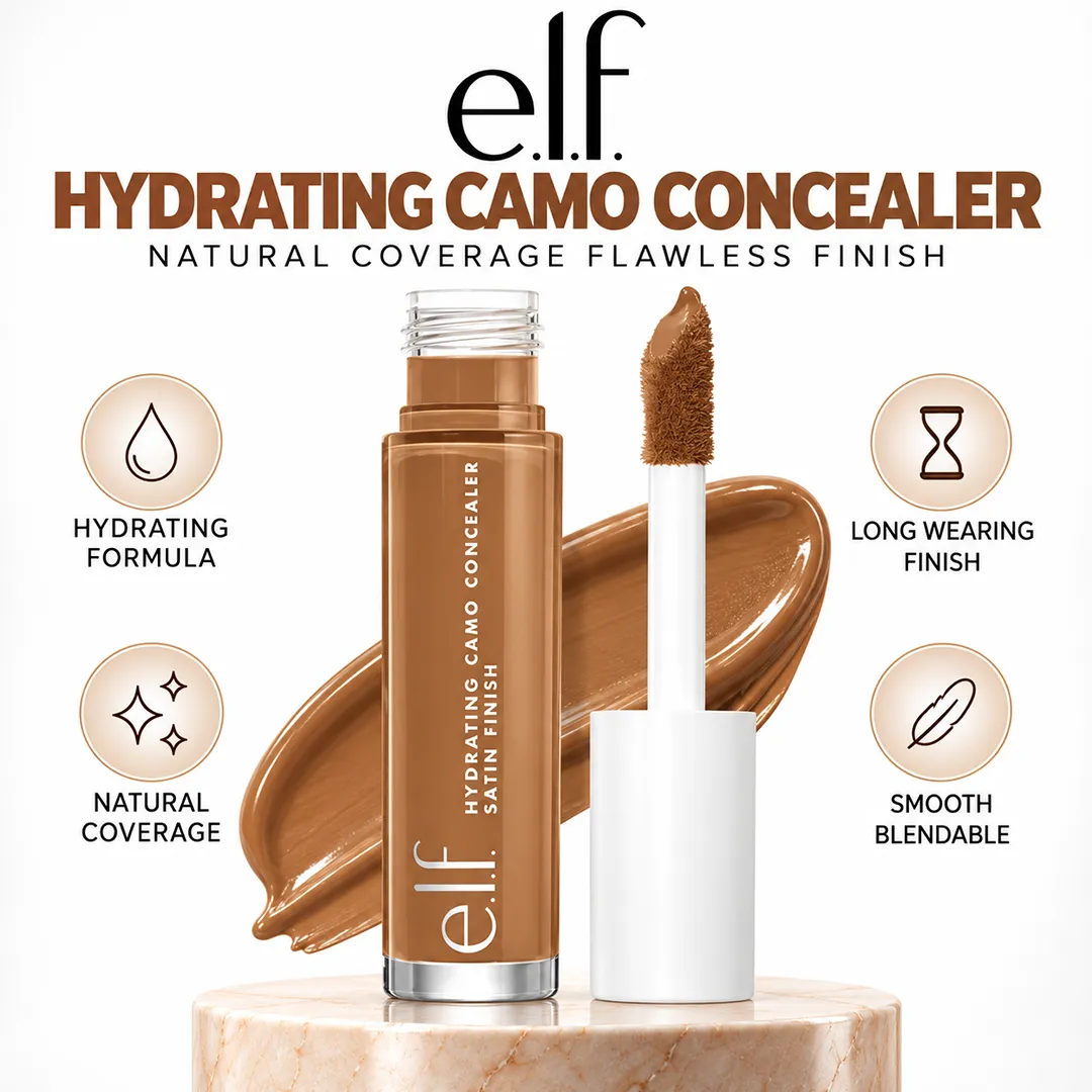 ELF HYDRATING CAMO CONCEALER 6ML DEEP CHESTNUT
