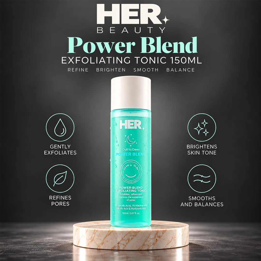 HER BEAUTY POWER BLEND EXFOLIATING TONIC 150ML