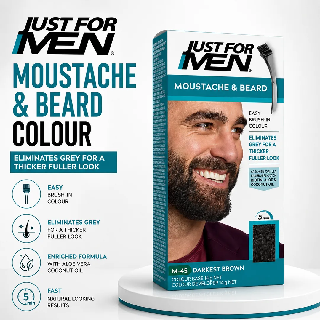 JUST FOR MEN COLOR BEARD DARKEST BROWN