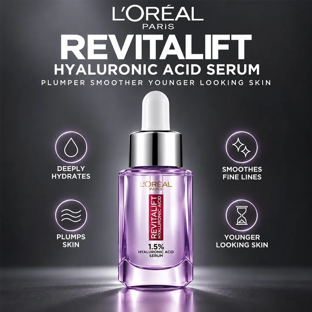 LOREAL REVITALIFT HYALURONIC ACID SERUM 60% 15ML