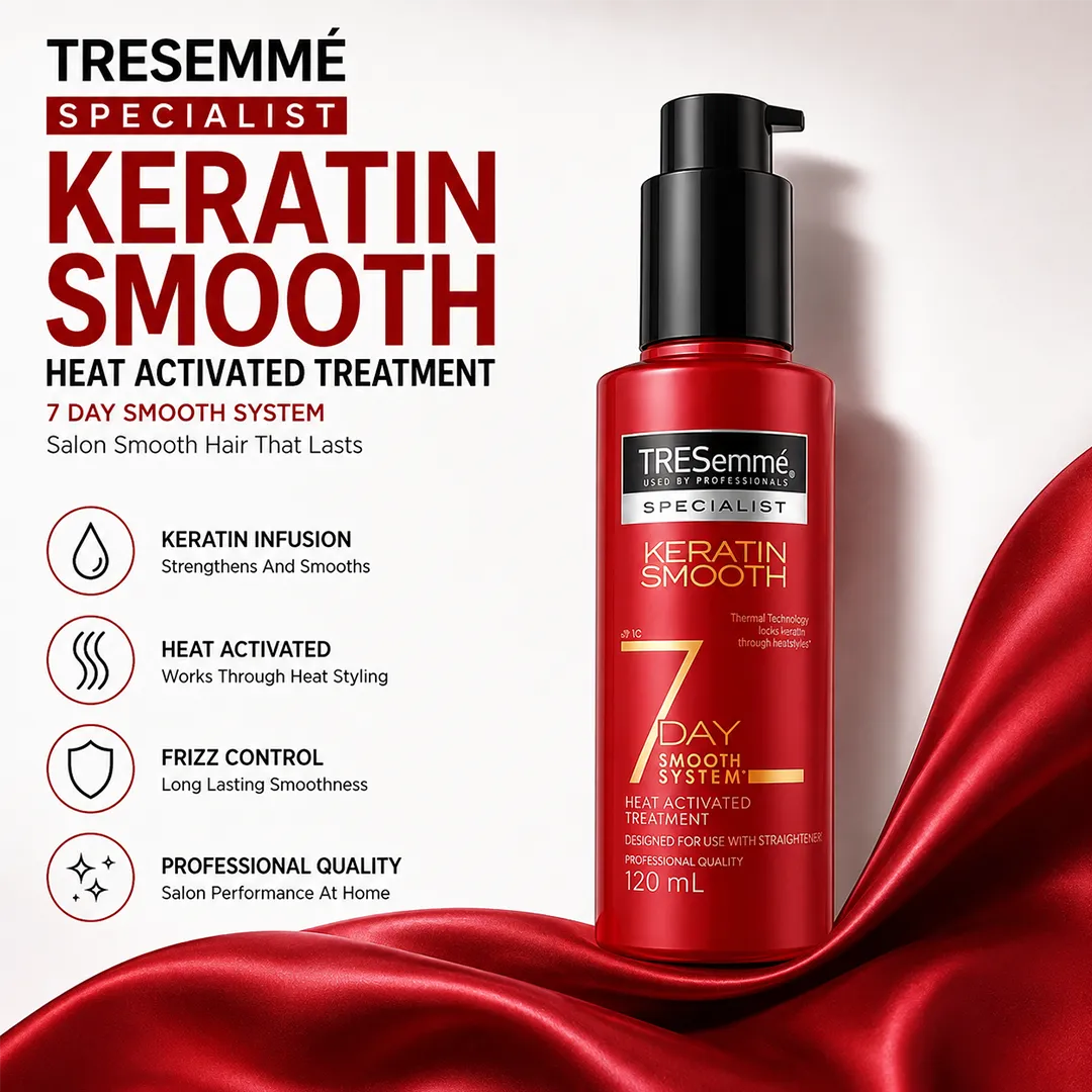 TRESEMME UK KERATIN SMOOTH HEAT ACTIVATED TREATMENT 120ML