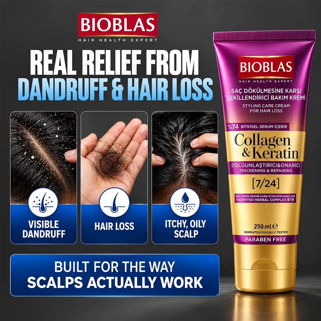 BIOBLAS HAIR CREAM 250ML COLLAGEN & KERATIN