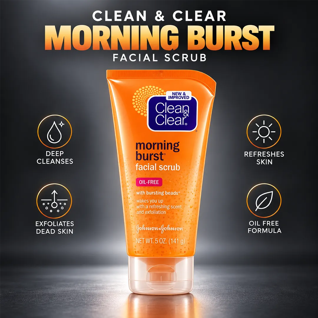 CLEAN CLEAR USA MORNING BRUST FACIAL SCRUB 141ML