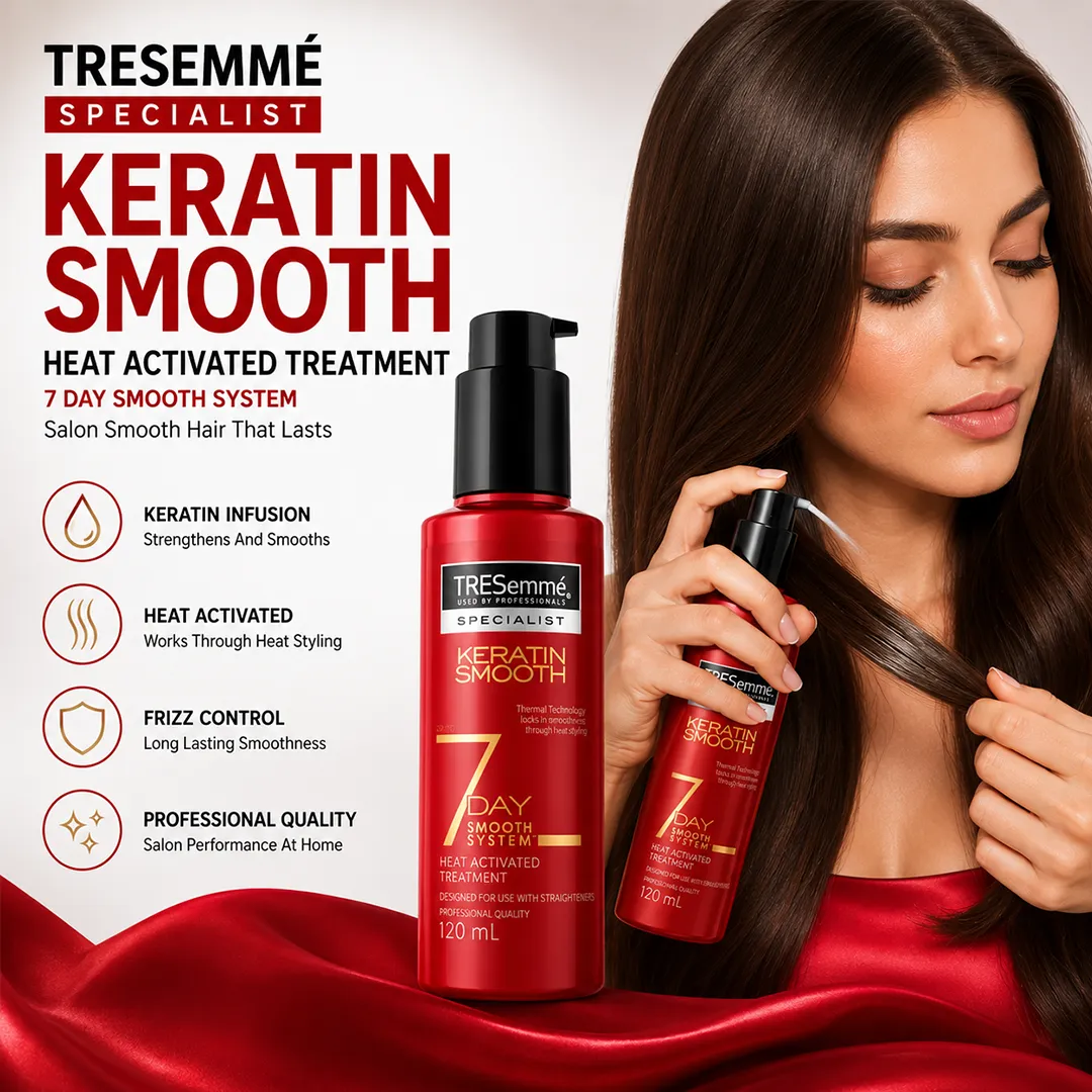 TRESEMME UK KERATIN SMOOTH HEAT ACTIVATED TREATMENT 120ML
