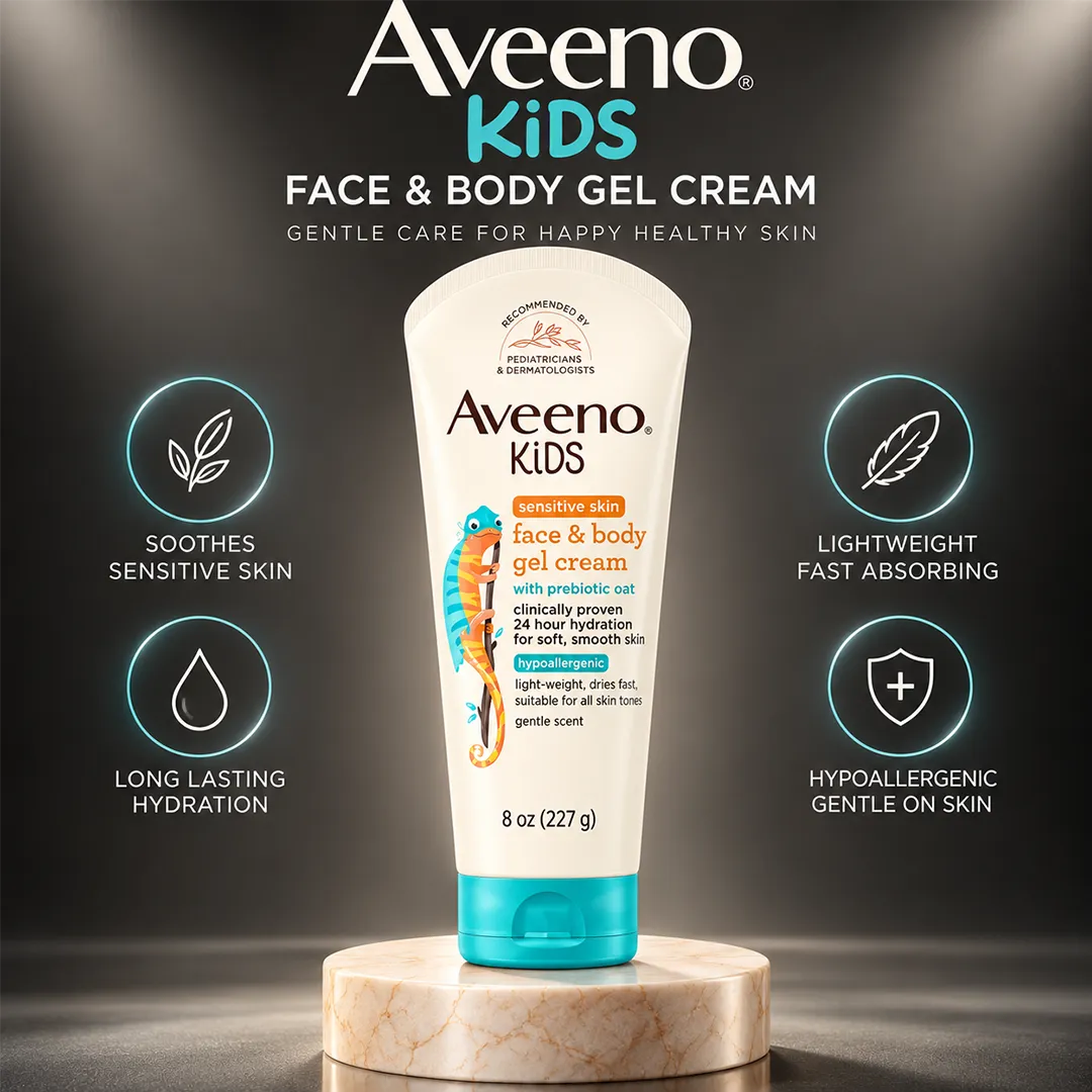 AVEENO KIDS FACE BODY GEL CREAM WITH PERBIOTIC OAT 227G