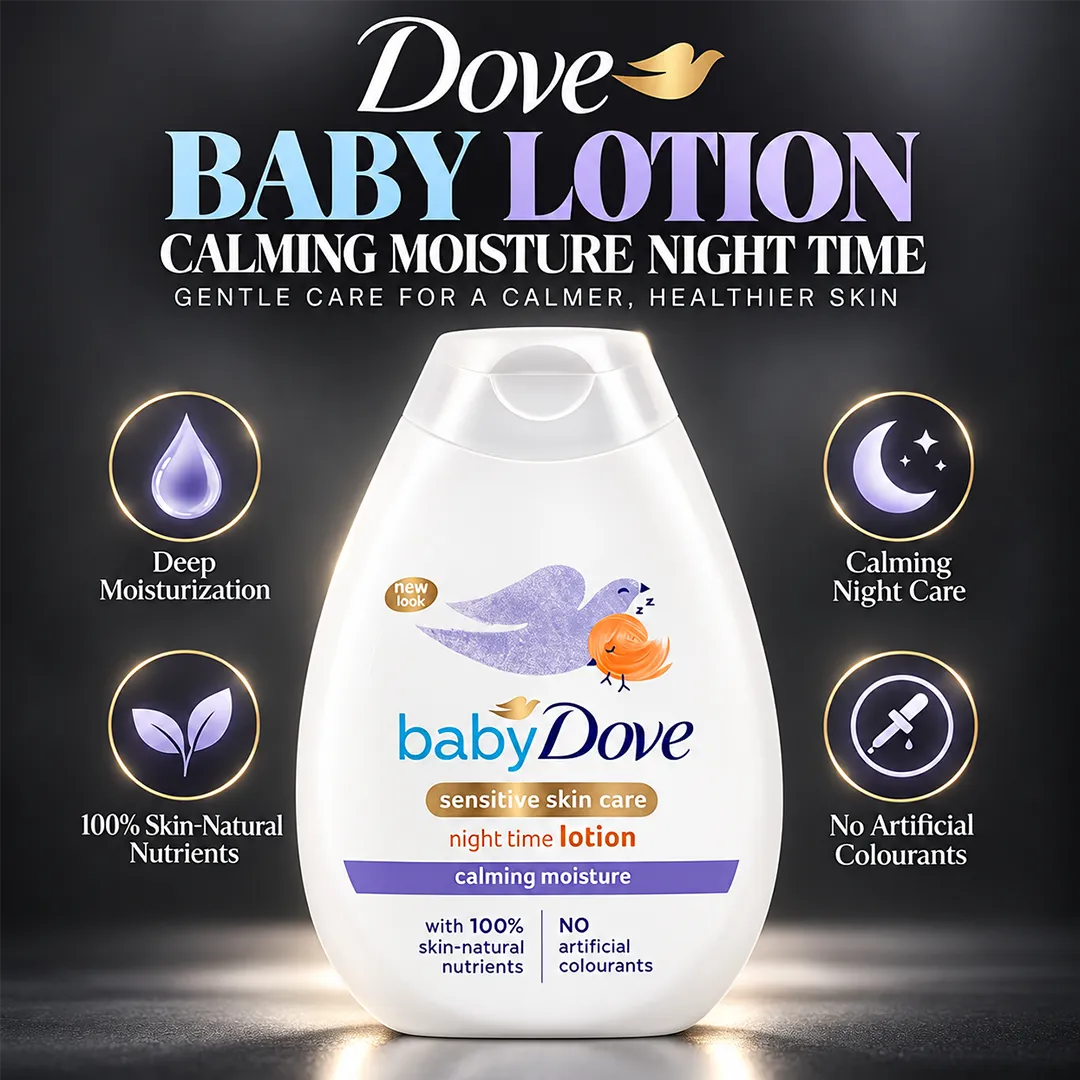 DOVE UK BABY LOTION 400ML CALMING MOISTURE NIGHT TIME