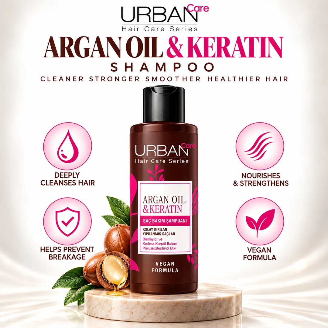 URBAN CARE ARGAN OIL & KERATIN SHAMPOO 250ML