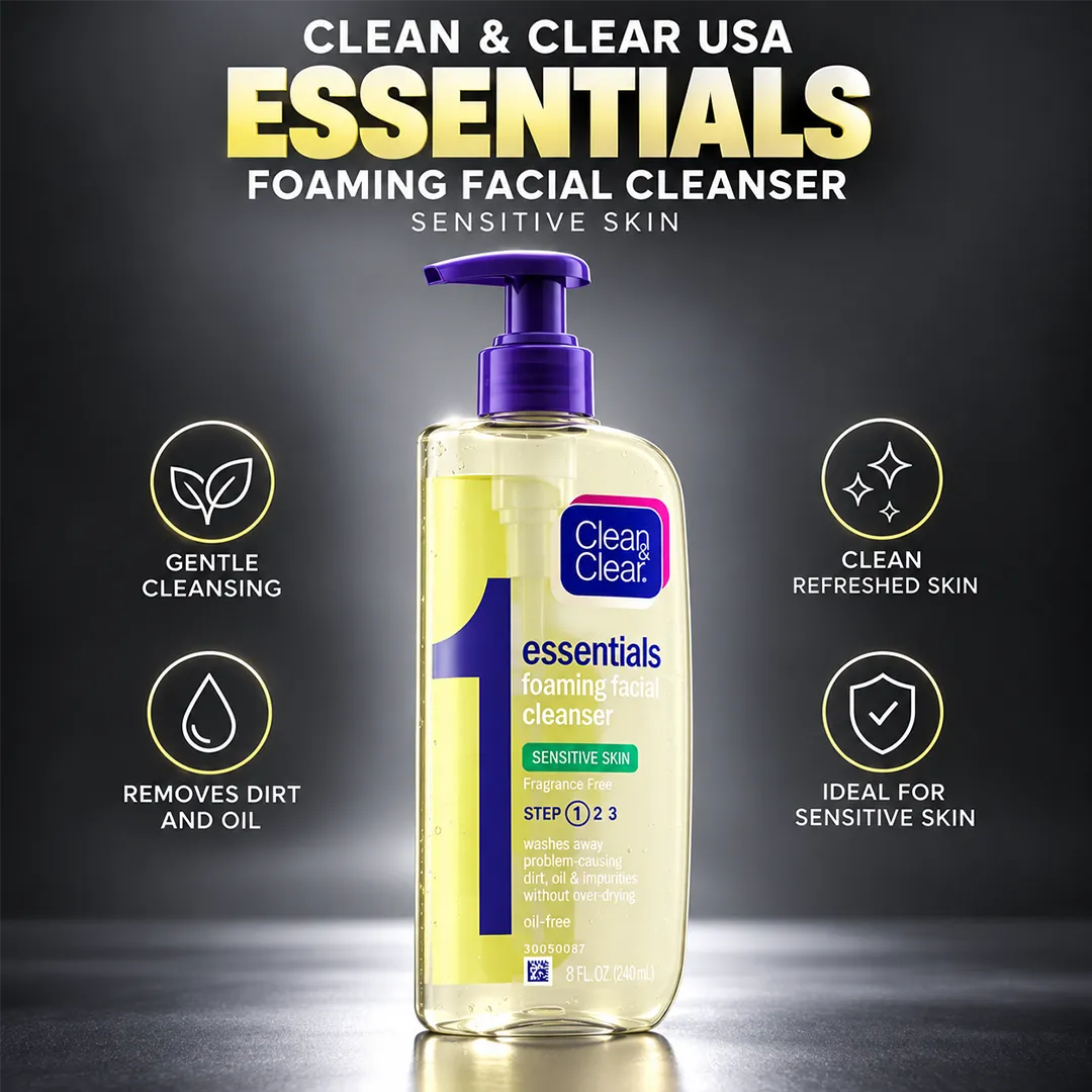 CLEAN CLEAR USA FACIAL CLEANSER 240ML SENSITIVE