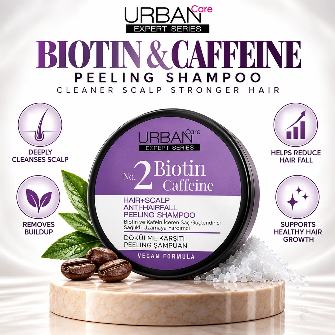 URBAN CARE BIOTIN & CAFFEINE PEELING SHAMPOO 200ML
