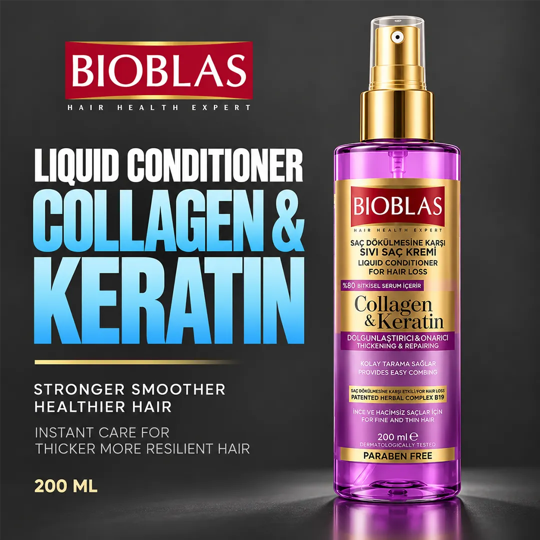 BIOBLAS LIQUID CONDITIONER 200ML COLLAGEN & KERATIN