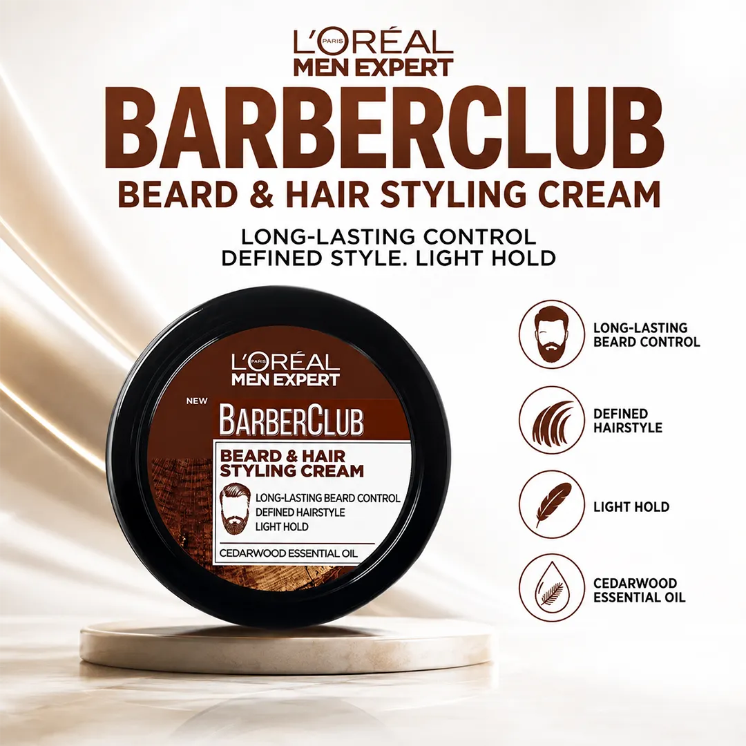 LOREAL BARBER CLUB BEARD & HAIR CREAM 75ML